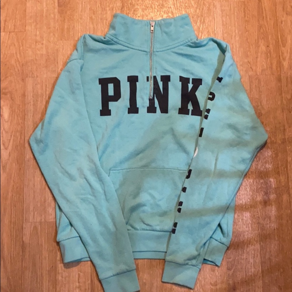 Quarter Zip Victoria Secret Pink Sweatshirt